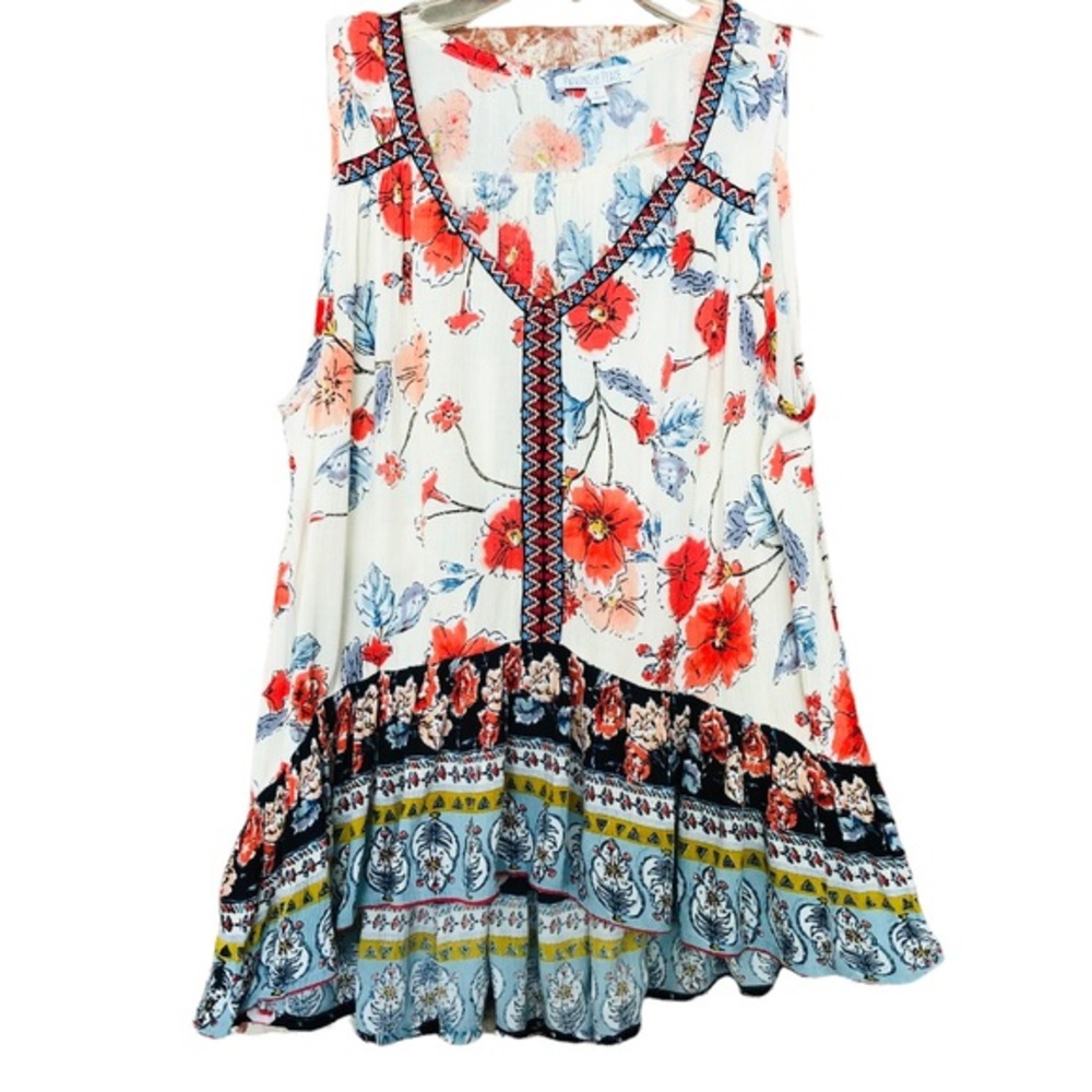 Patrons of Peace Flowers Tank Size Small EUC - Picture 8 of 9